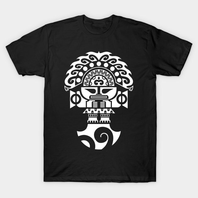 Day Of The Dead Aztec Warrior Mask T-Shirt by XOZ